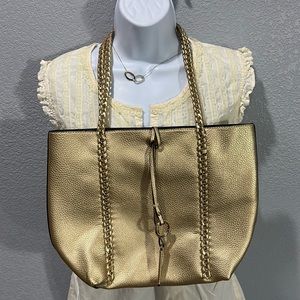 NWOT gold chain detail tote bag